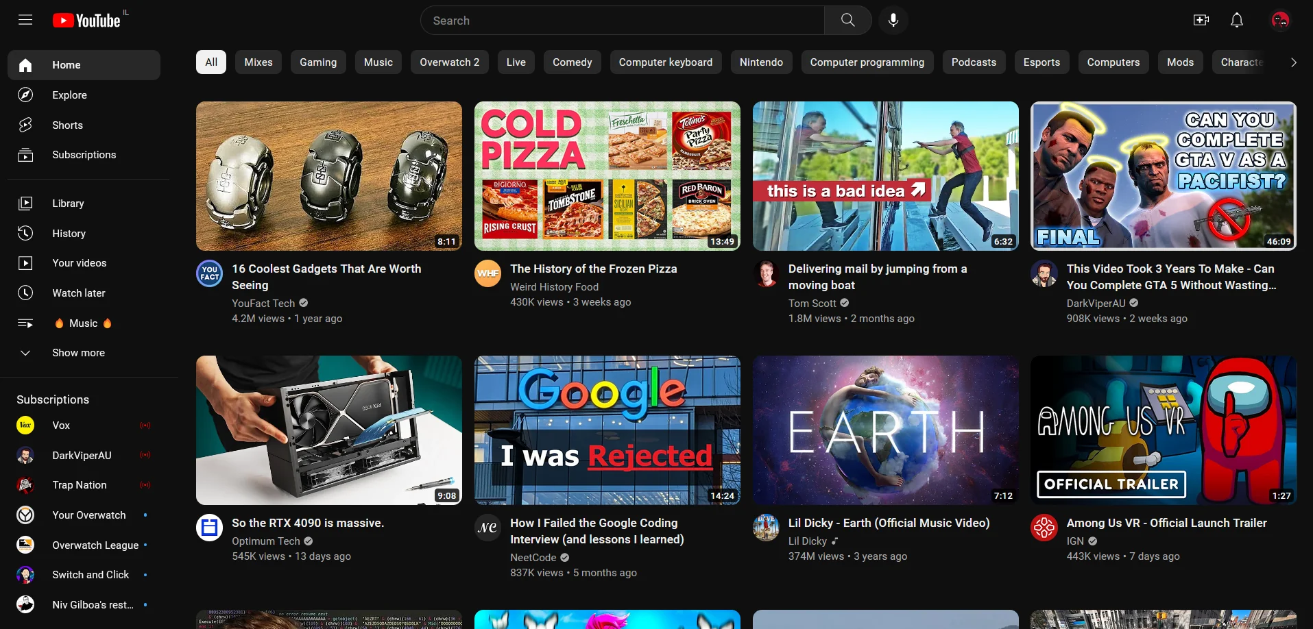 YouTube Clone project screenshot